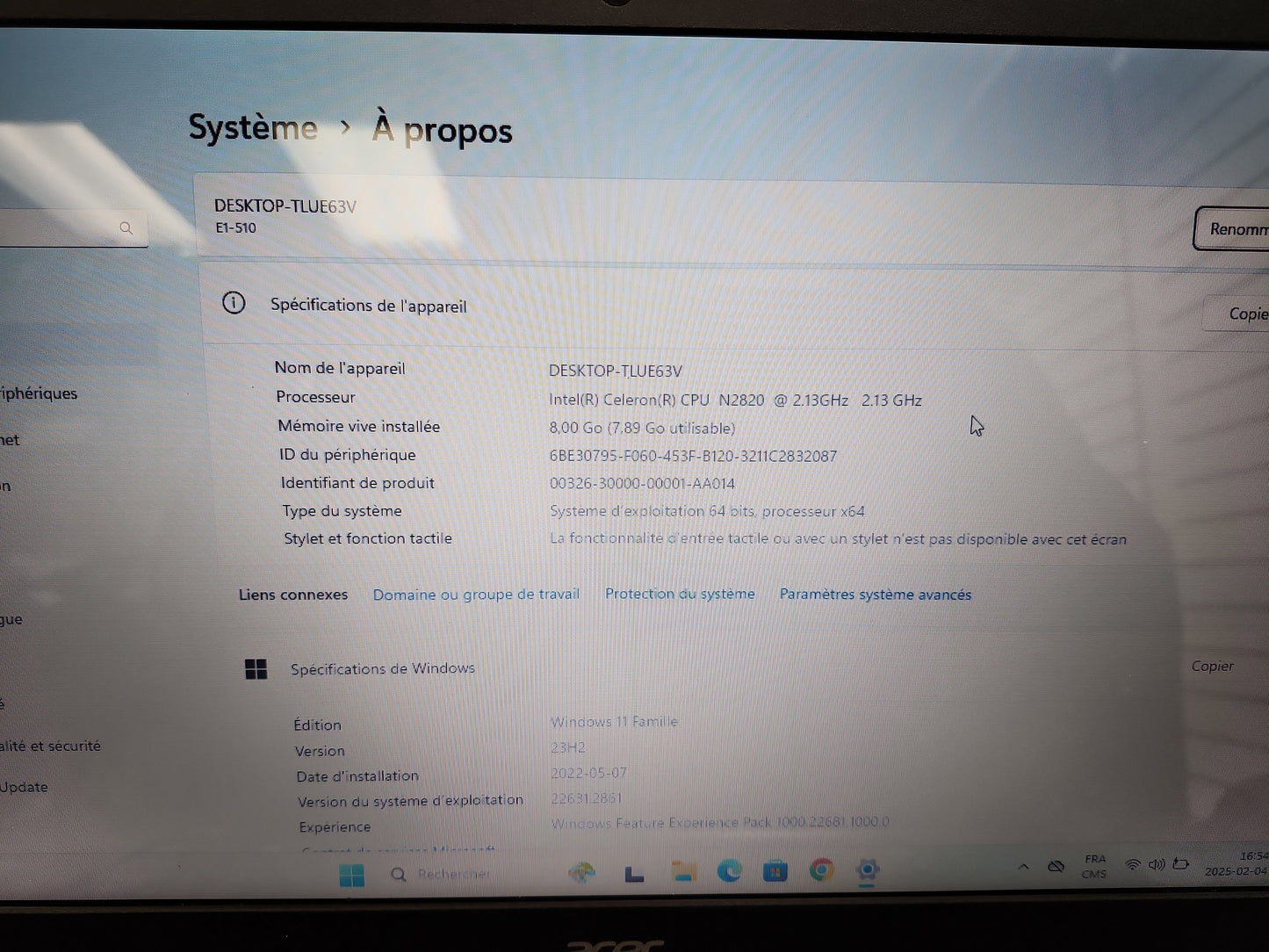 *Acer Aspire E1-510 Intel® Celeron® N2820