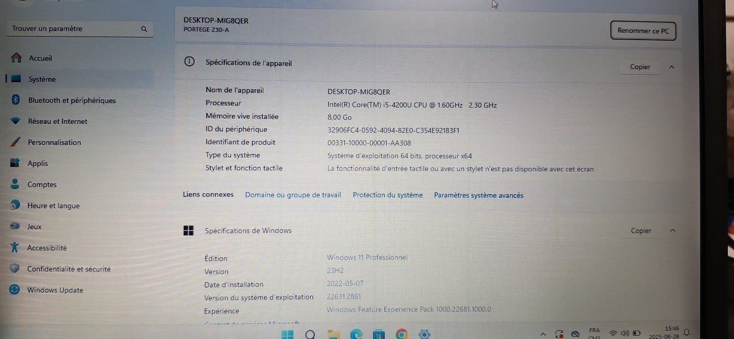 *TOSHIBA PORTÉGÉ Z30A CORE i5 4200U